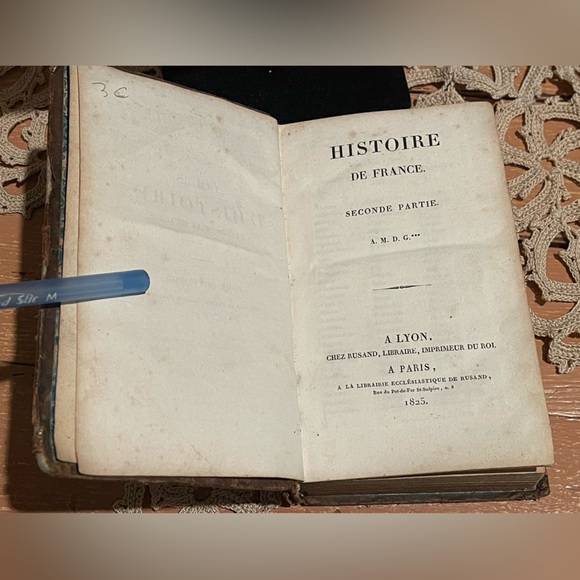 RARE 1825 French Book Histoire History w/Fantastic PULL OUT MAP Cours D’histoire - Picture 7 of 16